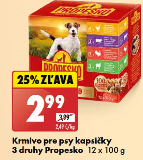 Propesko Krmivo pre psy kapsičky 3 druhy