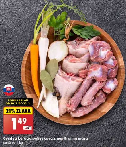 Čerstvá kuracia polievková zmes Krajina mäsa