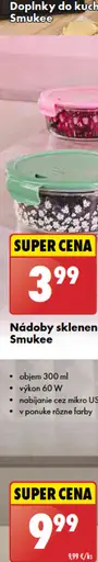 Smukee Nádoby sklenené s potlačou