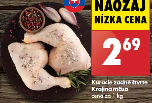Krajina mäsa Kuracie zadné štvrte
