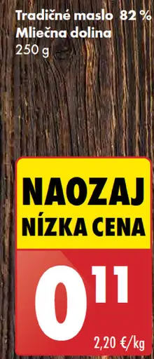 Mliečna dolina Tradičné maslo