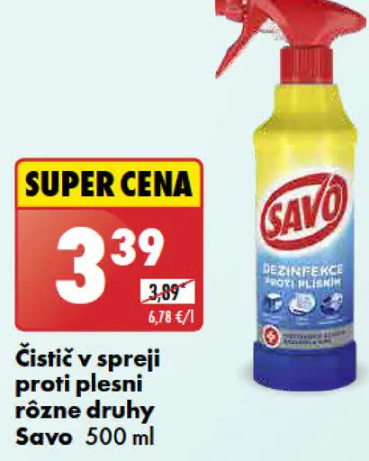 Savo čistič v spreji proti plesni