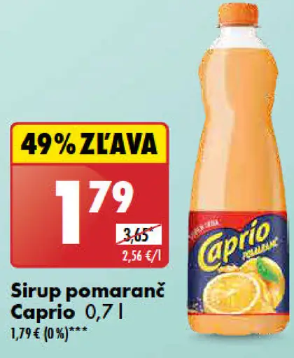 Caprio pomarančový sirup