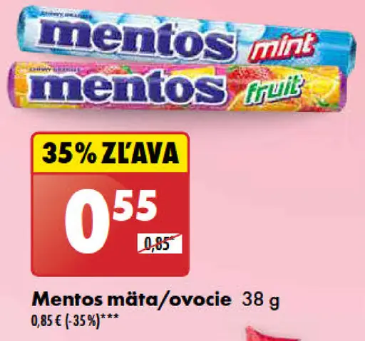 Mentos mäta/ovocie
