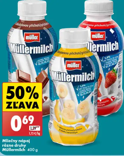 Müllermilch mliečny nápoj