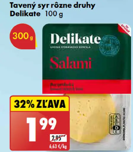 Delikate Tavený syr rôzne druhy