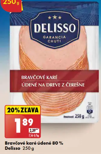 Delisso Bravčové karé údené 80%