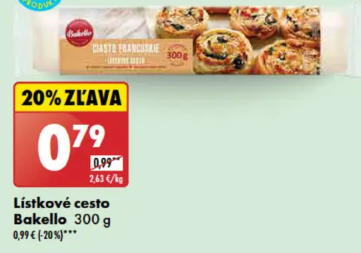 Bakello lístkové cesto