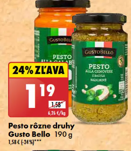 Gusto Bello Pesto rôzne druhy