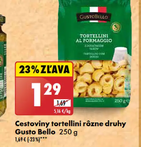 Gusto Bello Cestoviny tortellini rôzne druhy