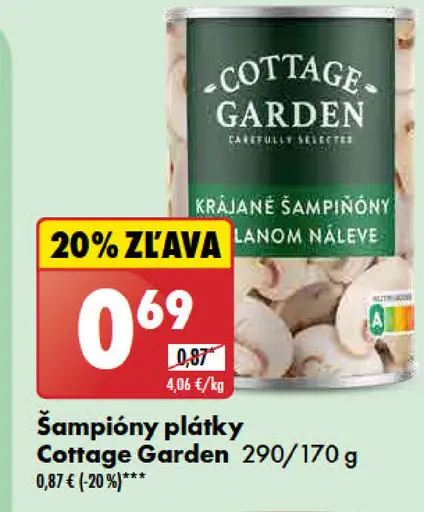 Cottage Garden Šampiňóny plátky