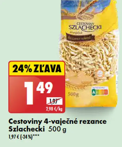 Szlachecki Cestoviny 4-vaječné rezance