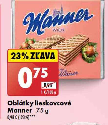 Manner Oblátky lieskovcové