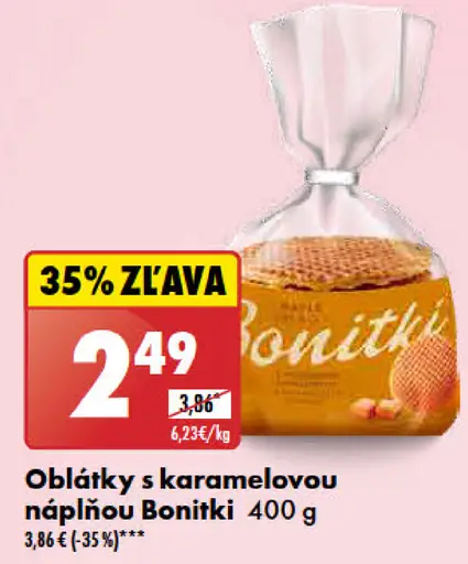 Bonitki Oblátky s karamelovou náplňou