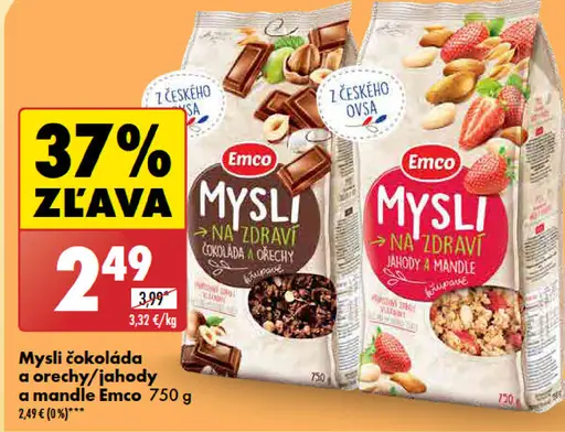 Emco mysli čokoláda a orechy