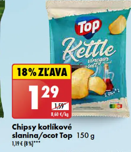 Top Chipsy kotlíkové slanina/ocot