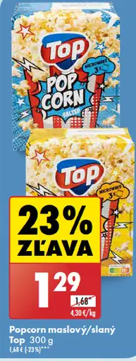 Top Popcorn maslový/slaný