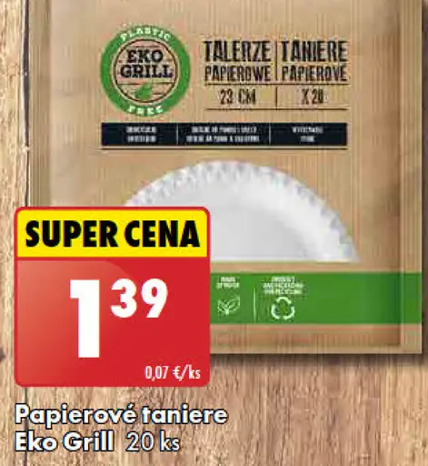 Eko Grill Papierové taniere