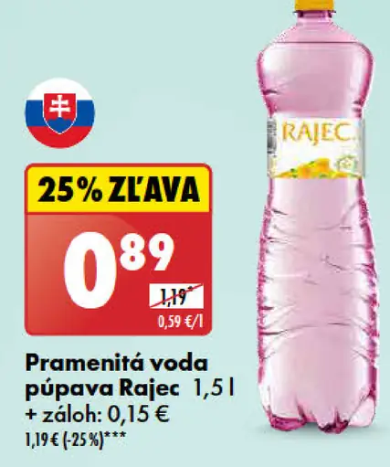 Rajec Pramenitá voda sýtená
