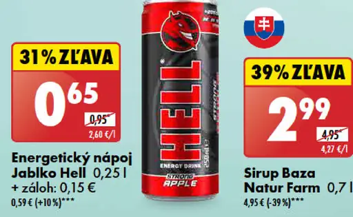 Hell Energetický nápoj Jablko plechovka