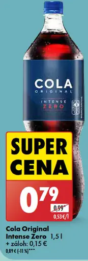 Cola original intense zero