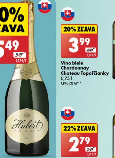 Chateau Topoľčianky víno biele Chardonnay