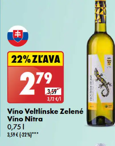 Vino Nitra Veltlínske Zelené