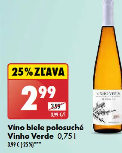Vinho Verde Vino biele polosuché