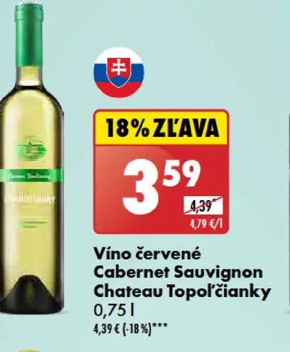 Chateau Topoľčianky Vino červené Cabernet Sauvignon Noir