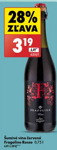 Fragolino Rosso šumivé víno červené