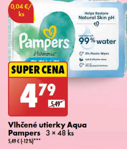 Pampers vlhčené utierky Aqua