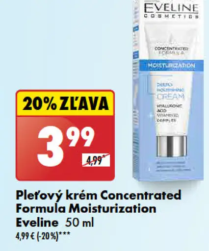 Pleťový krém Concentrated Formula Moisturization Eveline