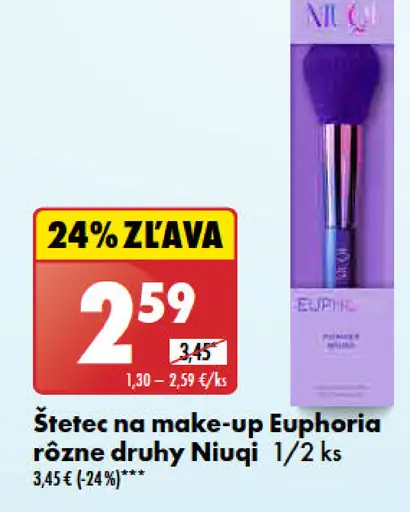 Štetec na make-up Euphoria rôzne druhy Niuqi
