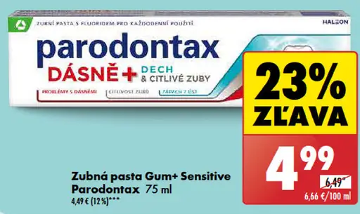 Parodontax Zubná pasta Gum+ Sensitive