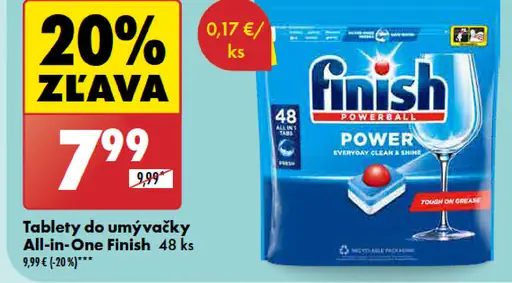 Finish Tablety do umývačky All-in-One