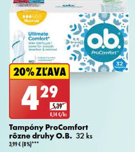 O.B. tampóny ProComfort