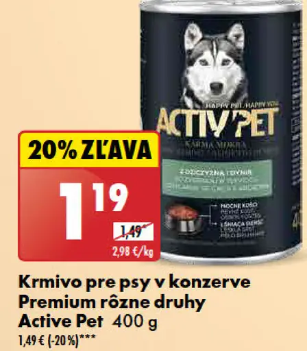 Activ Pet Krmivo pre psy v konzerve Premium