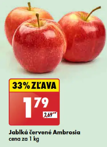 Jablká červené Ambrosia