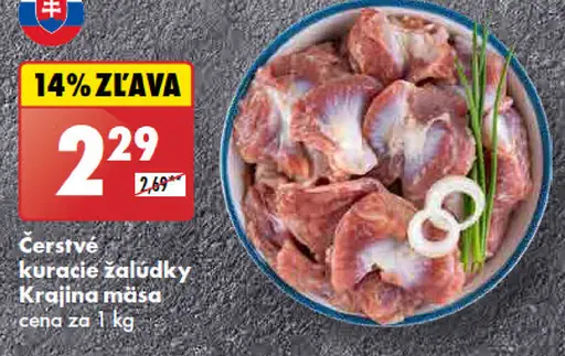 Čerstvé kuracie žalúdky