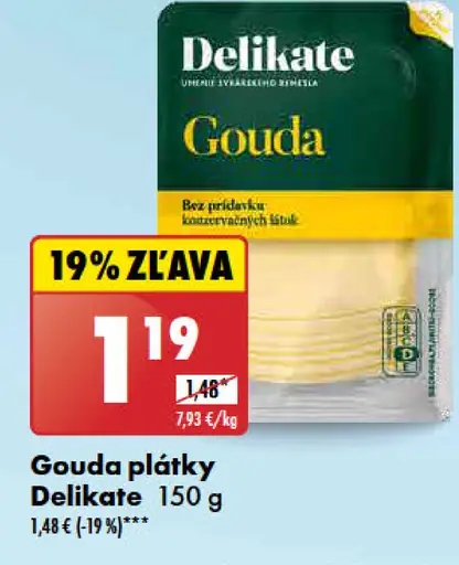 Delikate Gouda plátky