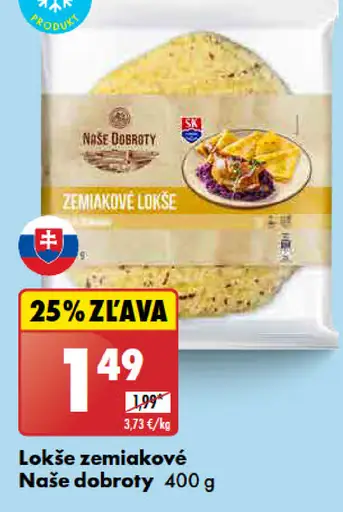 Naše Dobroty Zemiakové lokše