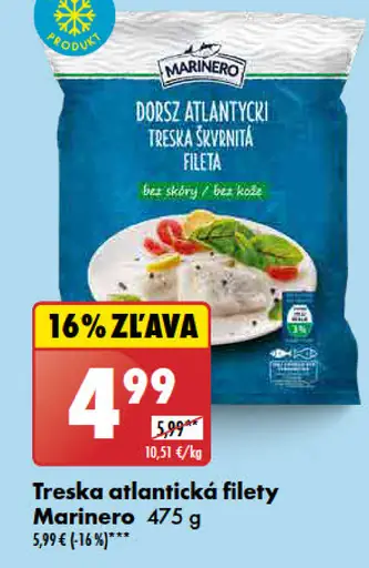 Marinero Treska atlantická filety