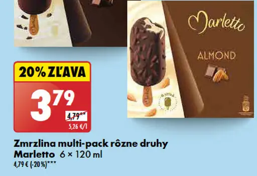 Zmrzlina multi-pack rôzne druhy Marletto