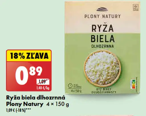 Plony Natury ryža biela dlhozrnná