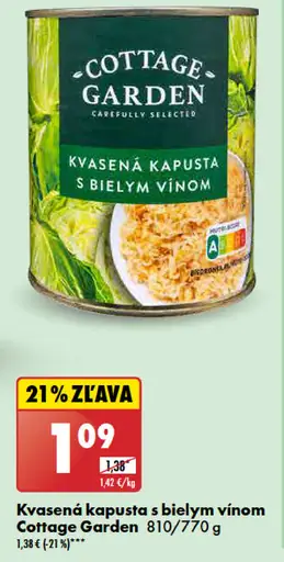 Kvasená kapusta s bielym vínom Cottage Garden