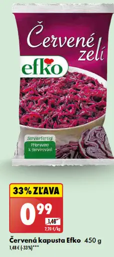 Červená kapusta Efko