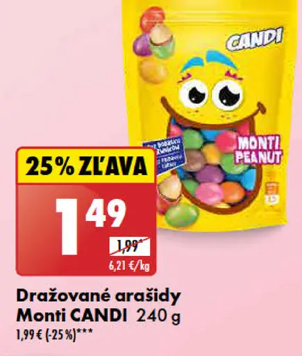 Candi Monti dražé arašidy