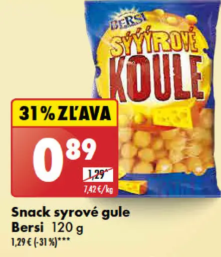 Bersi snack syrové gule