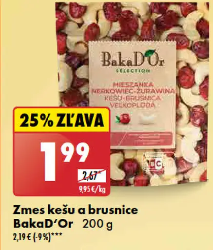 BakaD'Or Zmes kešu a brusnice