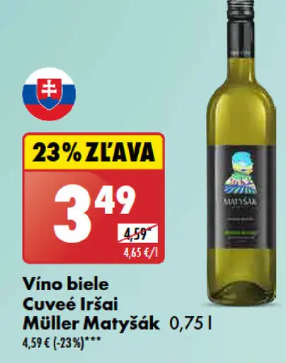 Cuvée Iršai Müller Matyšák Vino biele